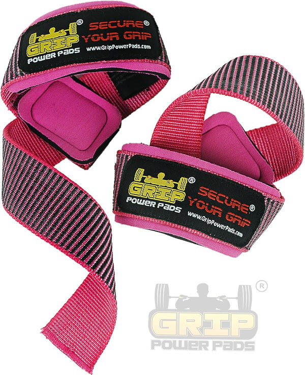 Heavy Duty Lifting Straps, Neoprene Padded, 1 Pair Wrist Wraps with Rubber Grip Support