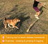 Dewonch Flirt Pole Dog Toys for Training & Exercise, Durable Teaser Stick with Fleece Rope Lure