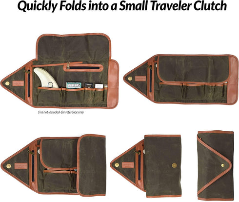 Set Open Road Goods Surf Travel Kit & Surfer Gift - Surf Accessory with Fin Storage, Reef Safe All Natural Sunscreen