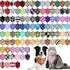 PAWCHIE 100 Pcs Dog Bandanas Bulk Pet Bibs Plaid Print Colorful Triangle