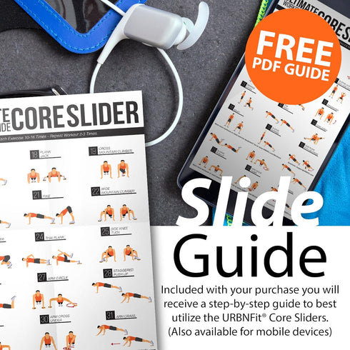 Gliding Discs Core Sliders - Dual Sided Exercise Disc for Smooth Sliding on Carpet and Hardwood Floors (orange)