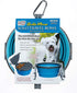 Bella Roma Portable Travel Dog Bowl by Loving Pets - Collapsible Food & Water Bowl (Blue, Medium)