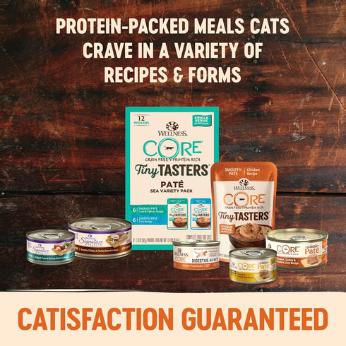 Wellness CORE Grain-Free Signature Selects Wet Cat Food, Natural Pet Food with Real Meat, 2.8 Ounce Can, Pack of 8