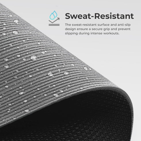 Sunny Health & Fitness Anti-Slip Yoga Mat, Durable Non-Slip Lightweight for Yoga, Pilates, and Floor Workouts