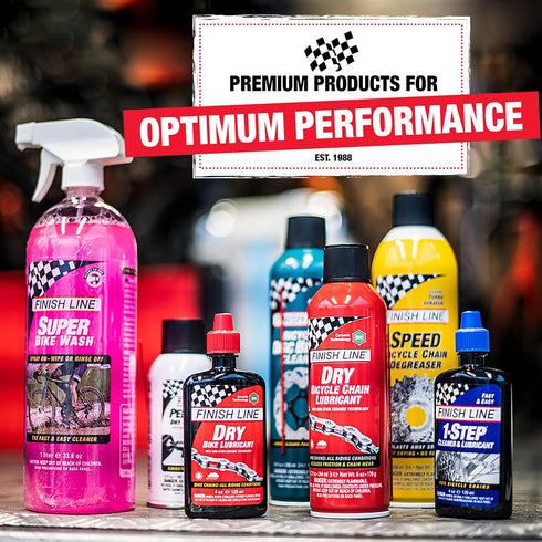 1-Step 17 oz Finish Line Bike Chain Cleaner and Lubricant Cleans, Lubricates & Protects in One Application, Helps