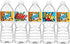 Superhero Red Bottle Wraps, 20 Superhero Water Bottle Labels, Superhero Decorations, Made in The USA