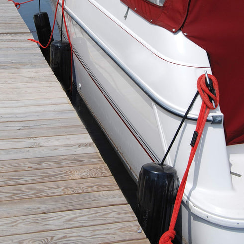 TaylorMade Big B Inflatable Vinyl Boat Fender, 6" x 15" for Boats 20-35', White