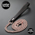 Dog Chain Leash - Rose Gold 15MM Heavy Duty with Leather Padded Handle, 5ft Length for Small Dogs