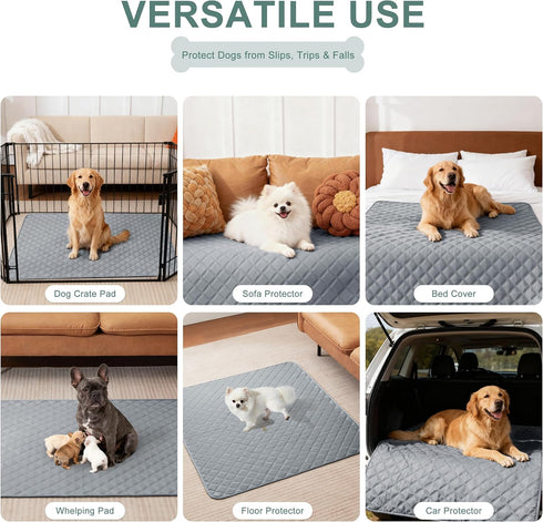 Eterish 18'' 24'' 2 Pack, Reusable Washable Pee Pads for Dogs Small/Large/Extra Large x Absorbent Pet Puppy Dog