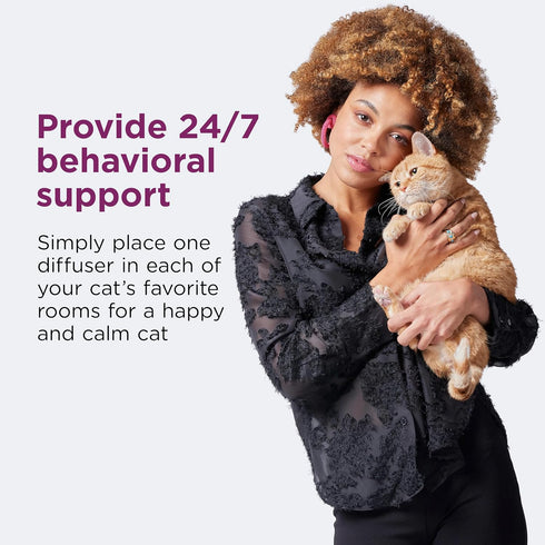 Comfort Zone MultiCat Diffuser Refills, 2 Pack; Cat Calming Pheromones, 30-day refills