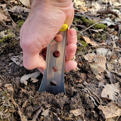 Ultralight Backpacking Trowel, 0.48 oz (13.5g), Yellow Lightweight Tool for Camping and Outdoor Activities