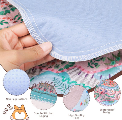 36"x36" 2 Pack 100% Washable Pee Pads for Dogs, Reusable Puppy Pads Pet Training Pads, Super Absorbent, Waterproof Dog