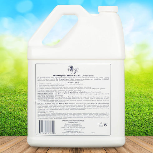 (128 Oz) Mane 'n Tail Conditioner Gallon, for Soft Silky Hair. For Horses and Humans! Fl