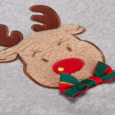 Blueberry Pet Soft & Comfy Ultimate All-Weather Christmas Reindeer Pullover Dog Sweatshirt Jacket, Back Length 16",