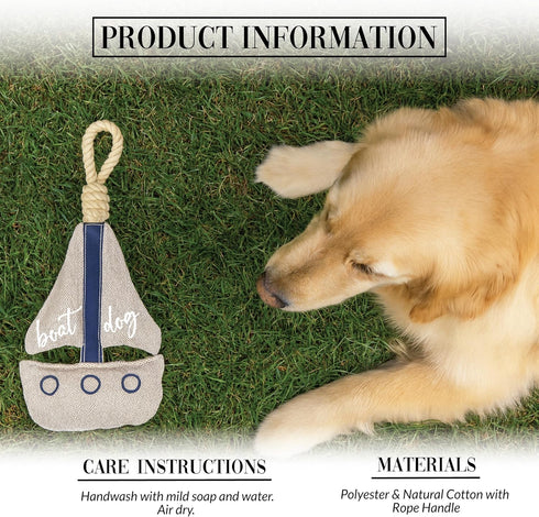 K9 Pavilion Gift Company - Boat Dog - Dog Toy On Rope Tug of War Puppy Doggy Lover Parent Boating Outdoor Gift