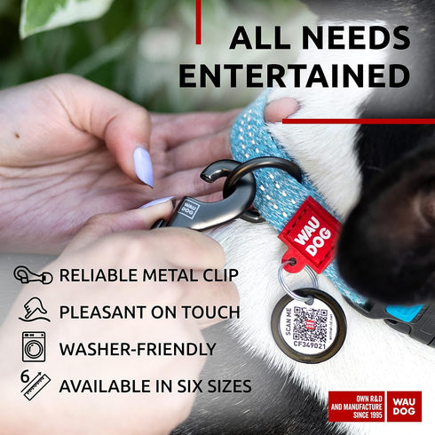 WAUDOG Recycled Cotton Dog Leash, 6 Ft / 10 Ft Eco-Friendly, Reflective for Medium and Large Dogs, Strong Leash for