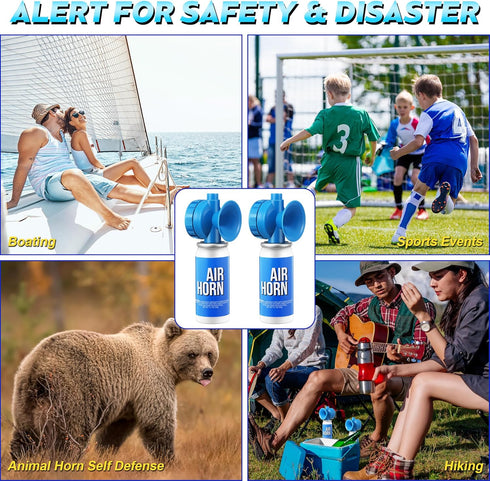 Saillong 6 Pack Marine Boat Air Horn, Loud Safety Horns for Emergency Use in Marine Boating Events