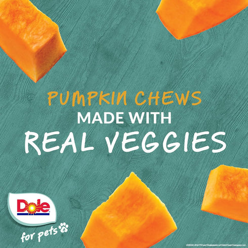 Freshly Fetched Lasting Chew Dog Treats, Pumpkin Flavor, 8 Ounce - 6 Pack | No Wheat, Corn, Soy, or Artificial Additives