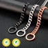Dog Chain Collar High Rose Gold Polished 19MM Stainless Steel Cuban Link for Small Medium Big Dogs (26", RG)