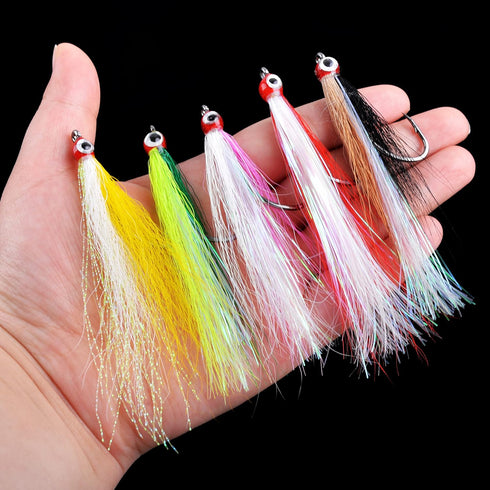 Shaddock Fishing Clouser Minnow Fly Fishing Flies, Streamer Wet Salmon Trout Steelhead Jig Hooks Sea Bass Striper