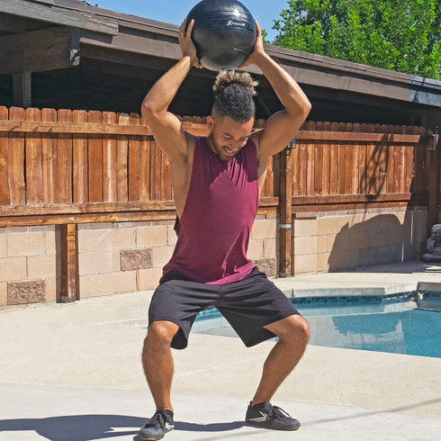 ProsourceFit Slam Medicine Balls, 5 to 50lbs, Smooth and Tread Textured Grip for Strength and Conditioning
