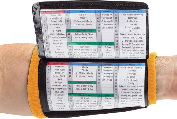 WristCoaches Football Play Wristbands - Youth Quarterback Gear & Softball Wristbands for Signs