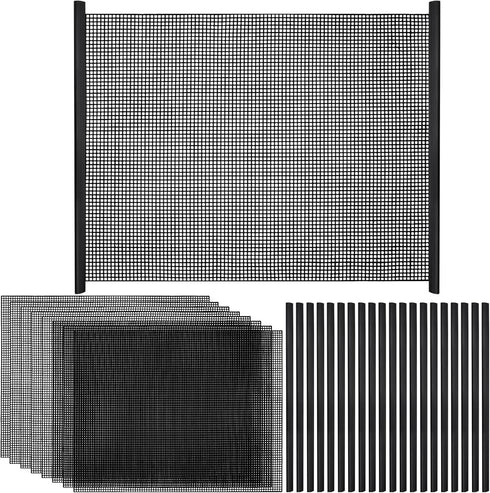8Pcs Plastic Mesh Canvas Sheets for Embroidery Aquarium Fish Tank Divider, Plastic Grid Isolation Board Partition
