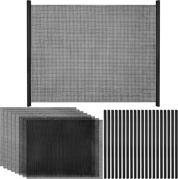 8Pcs Plastic Mesh Canvas Sheets for Embroidery Aquarium Fish Tank Divider, Plastic Grid Isolation Board Partition