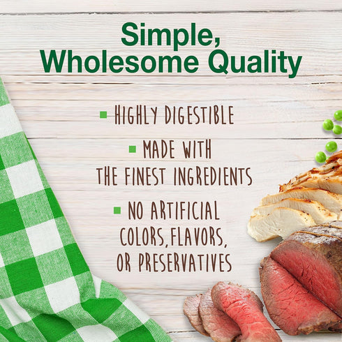 Nylabone Healthy Edibles Natural Dog Chews, Long Lasting Roast Beef & Chicken Flavor Treats for Small/Regular Dogs (12