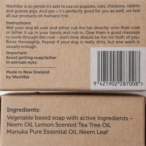 The Natural Dog Shampoo Bar Soap for Itchy Skin Relief, 3.5oz, with Manuka and Neem Oil