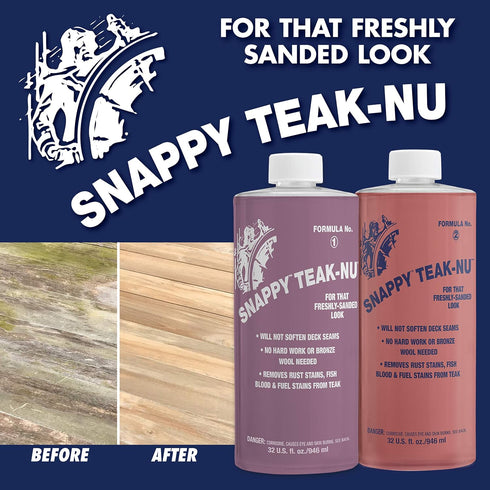 Restore & Renew Weathered, Gray Teak & Other Fine Wood, Professional Strength for Freshly Sanded Look