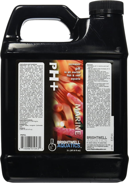 Brightwell Aquatics pH+ Increaser for All Marine and Freshwater Aquariums - 2 Liter