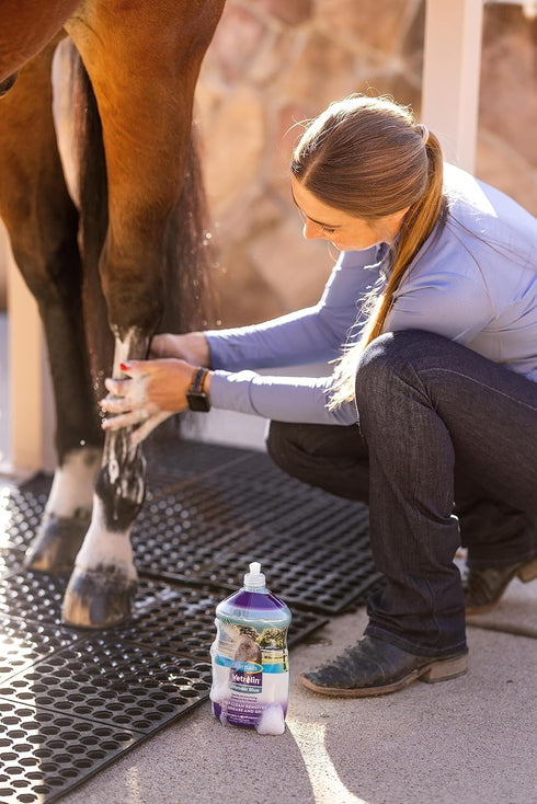 32 Farnam Vetrolin Wonder Blue Gentle Moisturizing Shampoo for Horses, Livestock and Dogs Blue