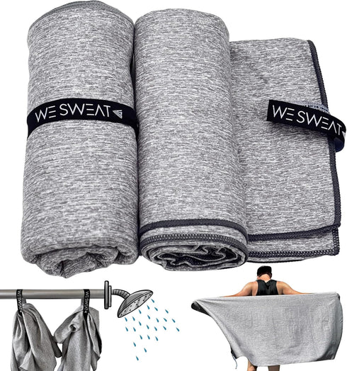 We Sweat's (2 Pack) Microfiber Towels Perfect for Travel, Gym Shower &