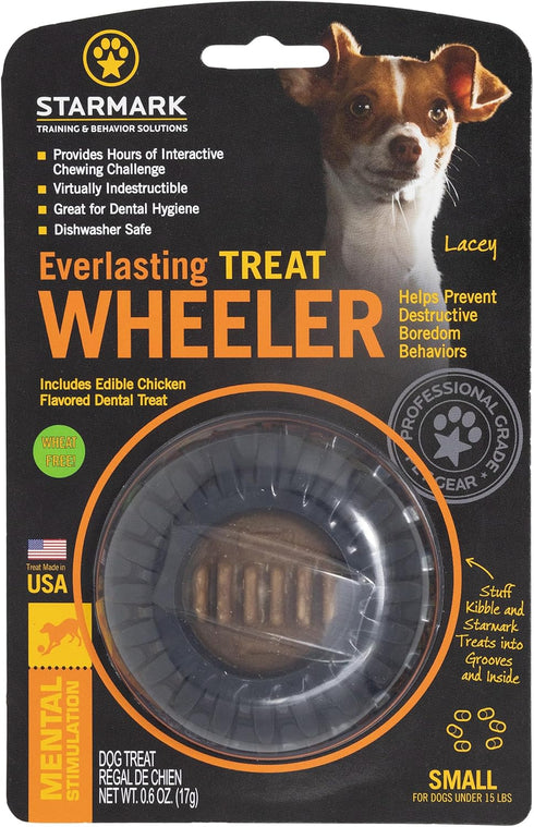 Starmark Everlasting Treat Wheeler Dog Toy, Small