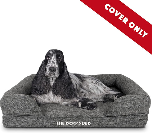 Replacement Outer Cover ONLY for The Dog's Bed, Washable Oxford Fabric, Medium (Grey Linen)