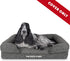 Replacement Outer Cover ONLY for The Dog's Bed, Washable Oxford Fabric, Medium (Grey Linen)