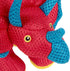 Durable Red Dino Frills Squeaky Dog Toy - Small Size