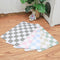 Ralxion Checkered Dog Feeding Mat: Absorbent Pet Placemat for Food and Water Bowls, Retro Modern Aesthetic, 12" X19”