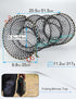 10m Hlotmeky Crab Trap Minnow Trap Fishing Bait Traps with Hand Rope, Folded Lobster Crawfish Fishing Net Trap