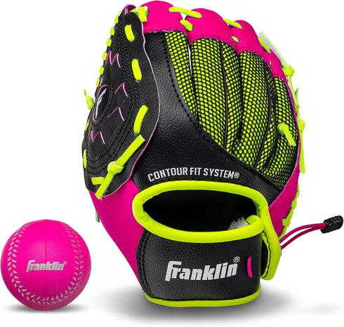 Franklin Sports Teeball Glove, Left and Right Handed Youth Fielding Glove, 9.0 Inch
