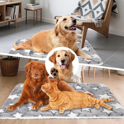 AHTOHAA Cat & Small Dog Bed Mat, Soft Pet Kennel Pad with Cute Pattern, Multi-Size Durable & Machine Washable, Pet Pad