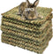 Hamiledyi Grass Mat for Rabbit Bunny Chew Toys Woven Bed Mat for
