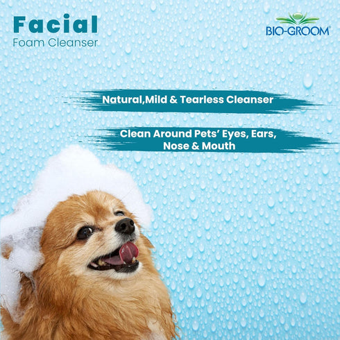 8 oz 1-Pack Bio-groom Facial Cleanser - Dog Face Wash, Unscented, No Rinse, Dog Face Scrub, Tear Stain Remover
