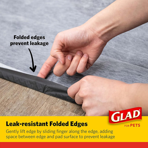 Glad for Pets Black Charcoal Puppy Pads, All-in-One Potty Training Pads That Absorb & Neutralize Urine Instantly (50