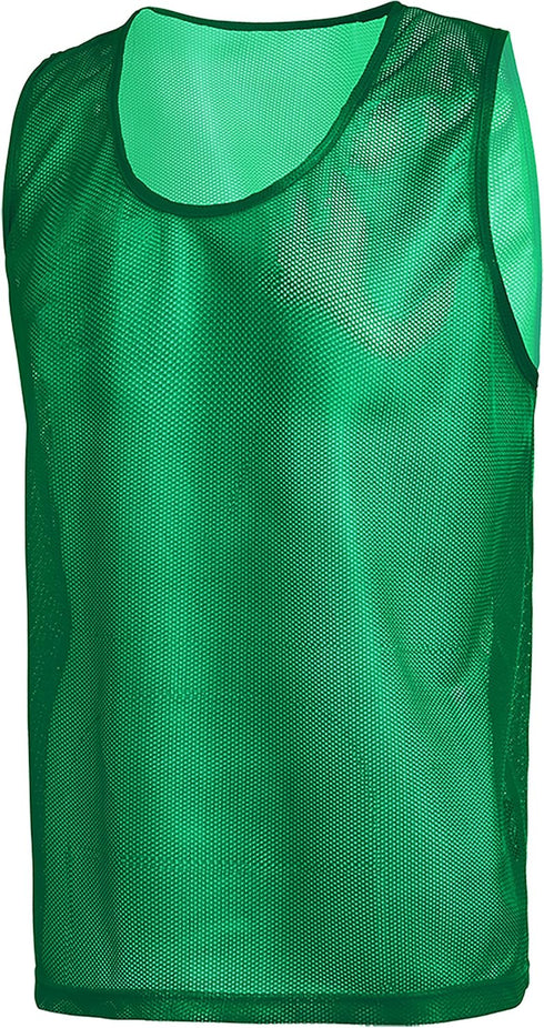 (10-Pack) Scrimmage American Challenge Soccer Pinnies Mesh Jersey Vest for Practice, Soccer Pennies and Training Bibs
