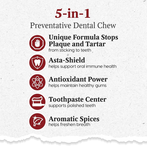 ARK NATURALS Protection+ Brushless Toothpaste for Mini Breeds, 4oz Bag - Dog Dental Chew with Toothpaste Center