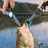 FLISSA Fishing Tool Kit - Fish Gripper, Scale, Scissors, Knife, Pliers & Hook Remover with Safety Lanyard