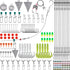 Saltwater Fishing Gear Set with Lures, Hooks, Pyramid Weights, Sinkers, Slides, Circle Hooks, Swivels, Floats, Beads