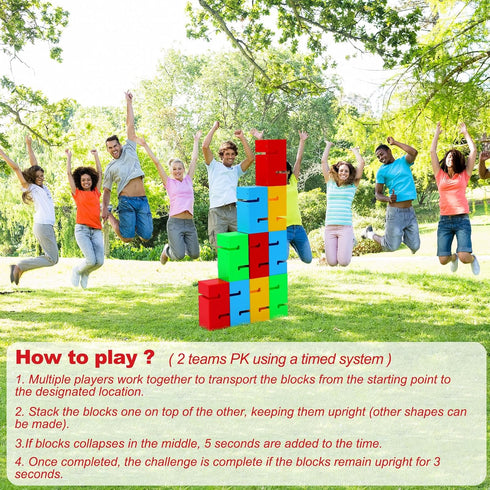 Set 15 Hiboom Teamwork Building Block Adult Team Building Activity Game for Team Outdoor Activities Game Corporate